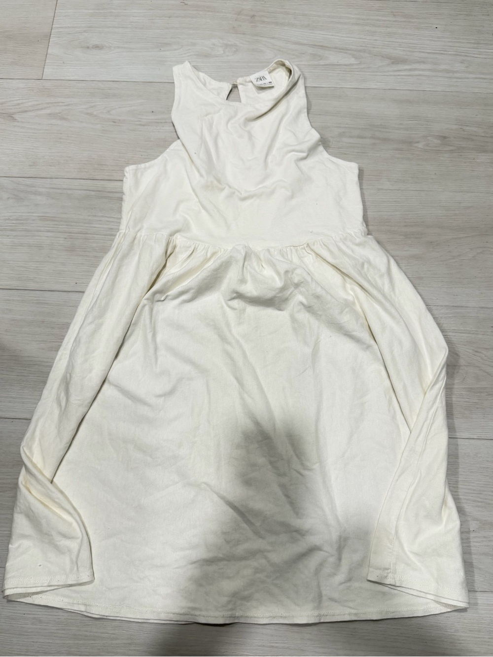 Zara girls  Cream Sleeveless dress